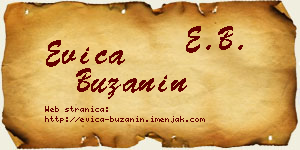 Evica Bužanin vizit kartica